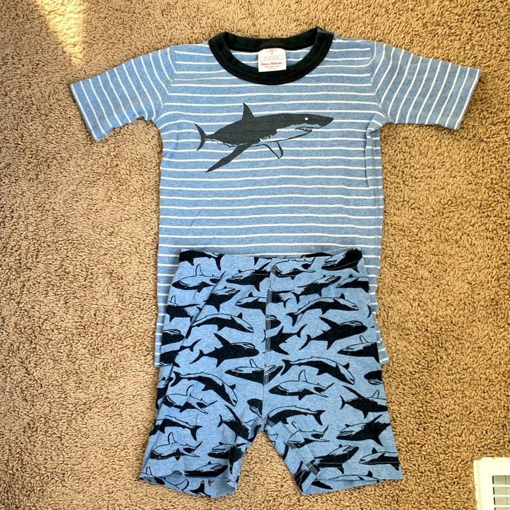 Hanna Andersson boy grey sleep set 130cm/8T